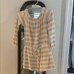 Striped Long Sleeve Romper
